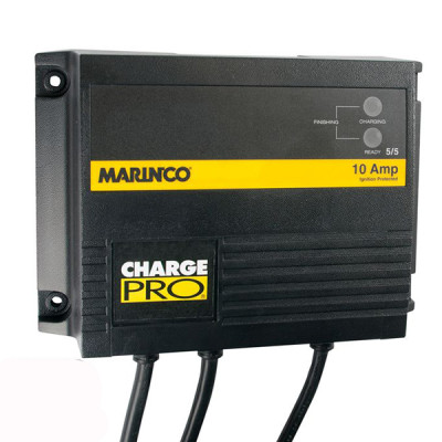 Бортовое зарядное устройство Marinco PRO 10A для тяговых аккумуляторов лодочного электромотора.