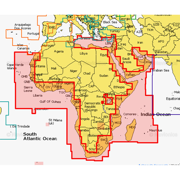 Карта Navionics +  30XG Африка и Ближний Восток