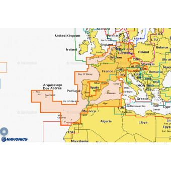 Карта Navionics + 46XG Центральная и Западная Европа