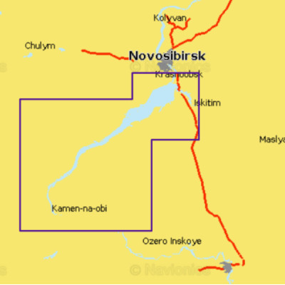 Карта Navionics + Small 5G763S Новосибирское водохранилище