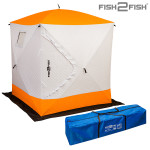 Палатка зимняя Fish 2 Fish Куб 1,6х1,6х1,7 м с юбкой в чехле утепленная