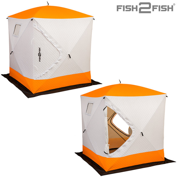 Палатка зимняя Fish 2 Fish Куб 1,6х1,6х1,7 м с юбкой в чехле утепленная